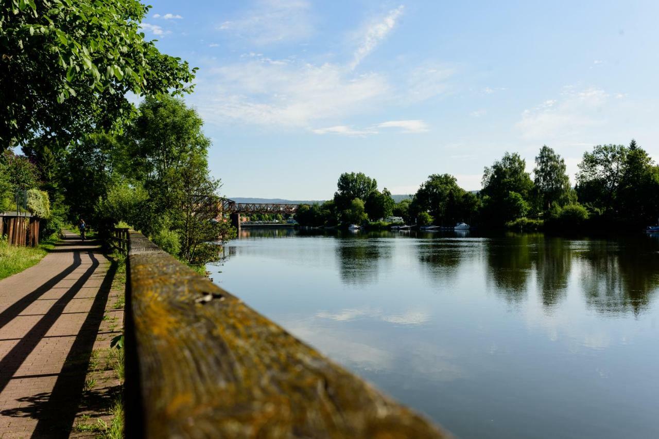 Weserwohnung - Bootshaus Urlaub Am Wasser Hamelin Esterno foto