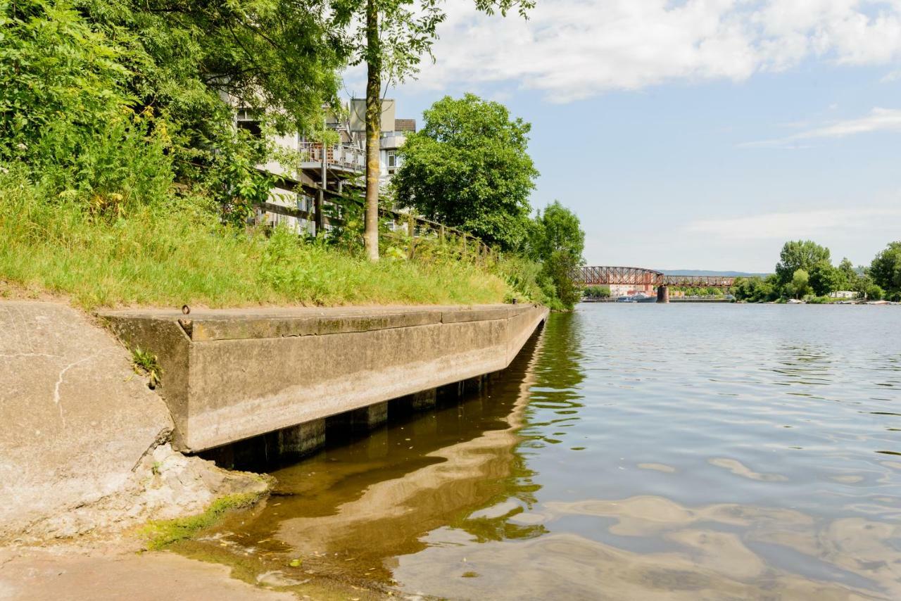 Weserwohnung - Bootshaus Urlaub Am Wasser Hamelin Esterno foto
