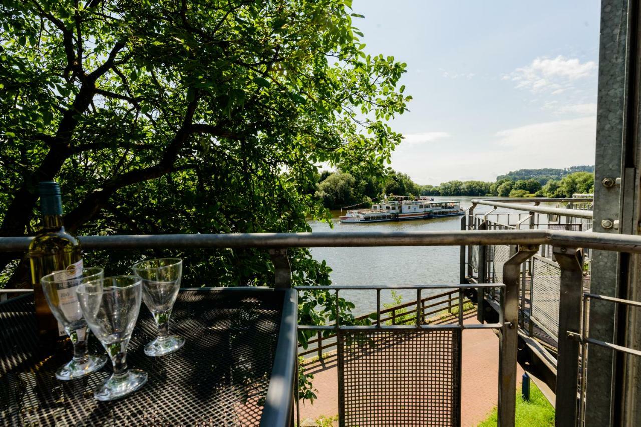 Weserwohnung - Bootshaus Urlaub Am Wasser Hamelin Esterno foto