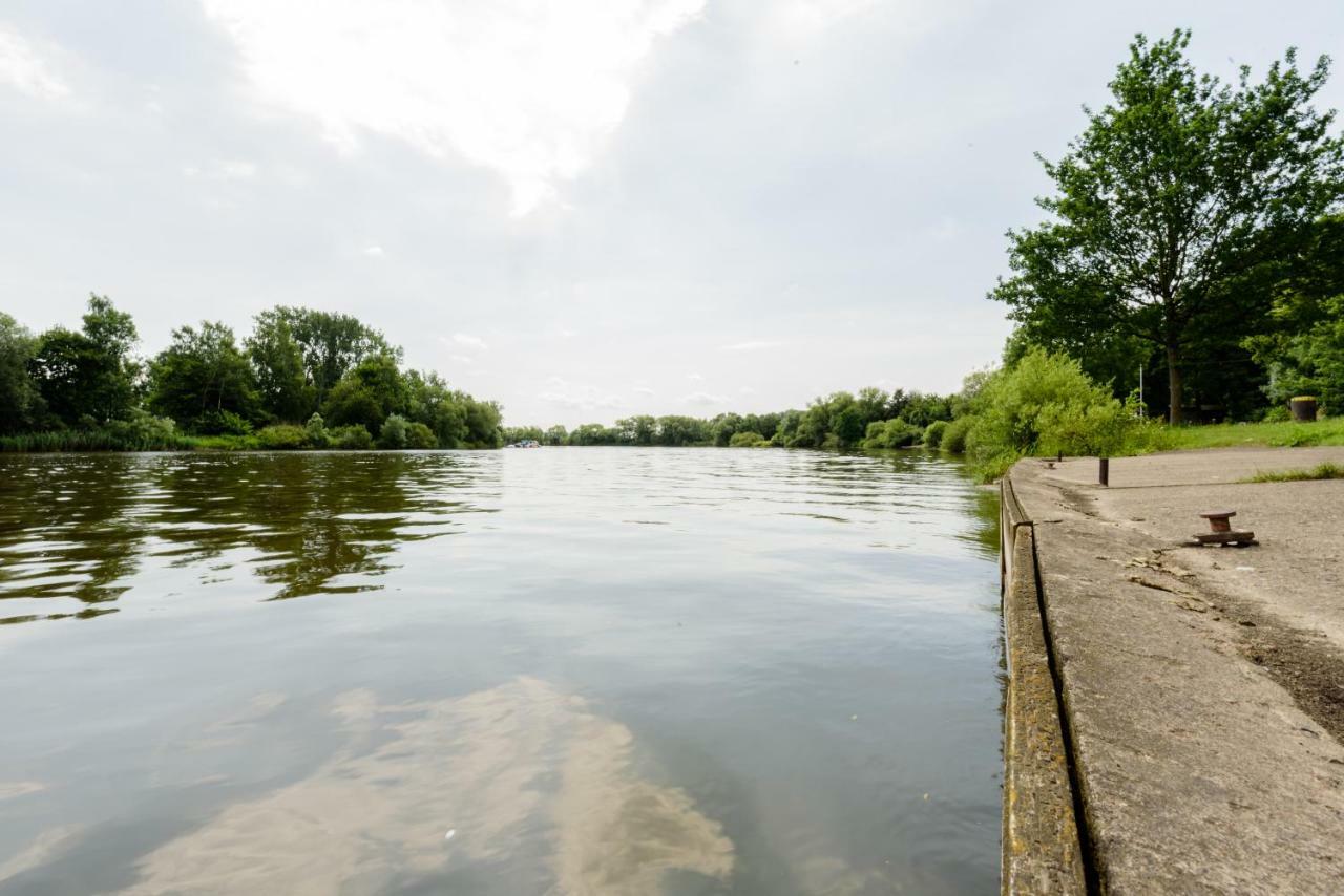 Weserwohnung - Bootshaus Urlaub Am Wasser Hamelin Esterno foto